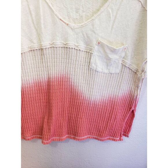 Free People Sundial Dip Dye Tee Thermal Tee size XS - Picture 11 of 13